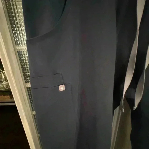 Figs technical collection scrub pants navy stretch tie waist size large - Picture 2 of 10